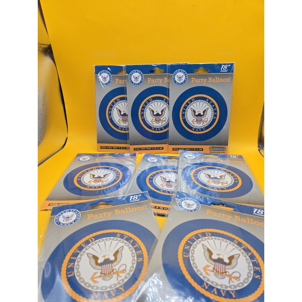 U.S. Navy 18" Party Balloon Military Enlistment Retirement  Lot Of 8 Balloons